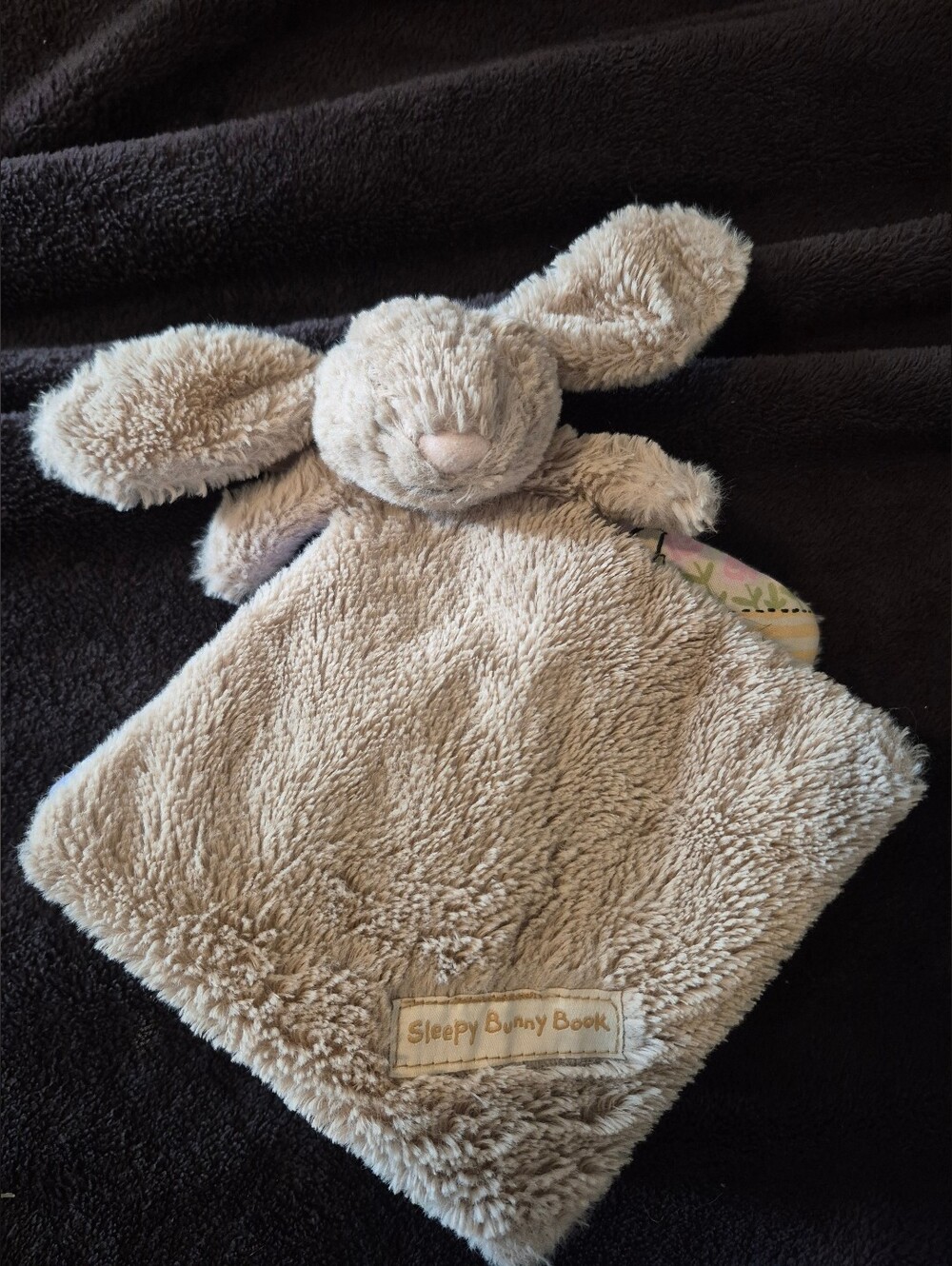 Little Jellycat Sleepy Bashful Beige Bunny Baby Comforter / Soft Book